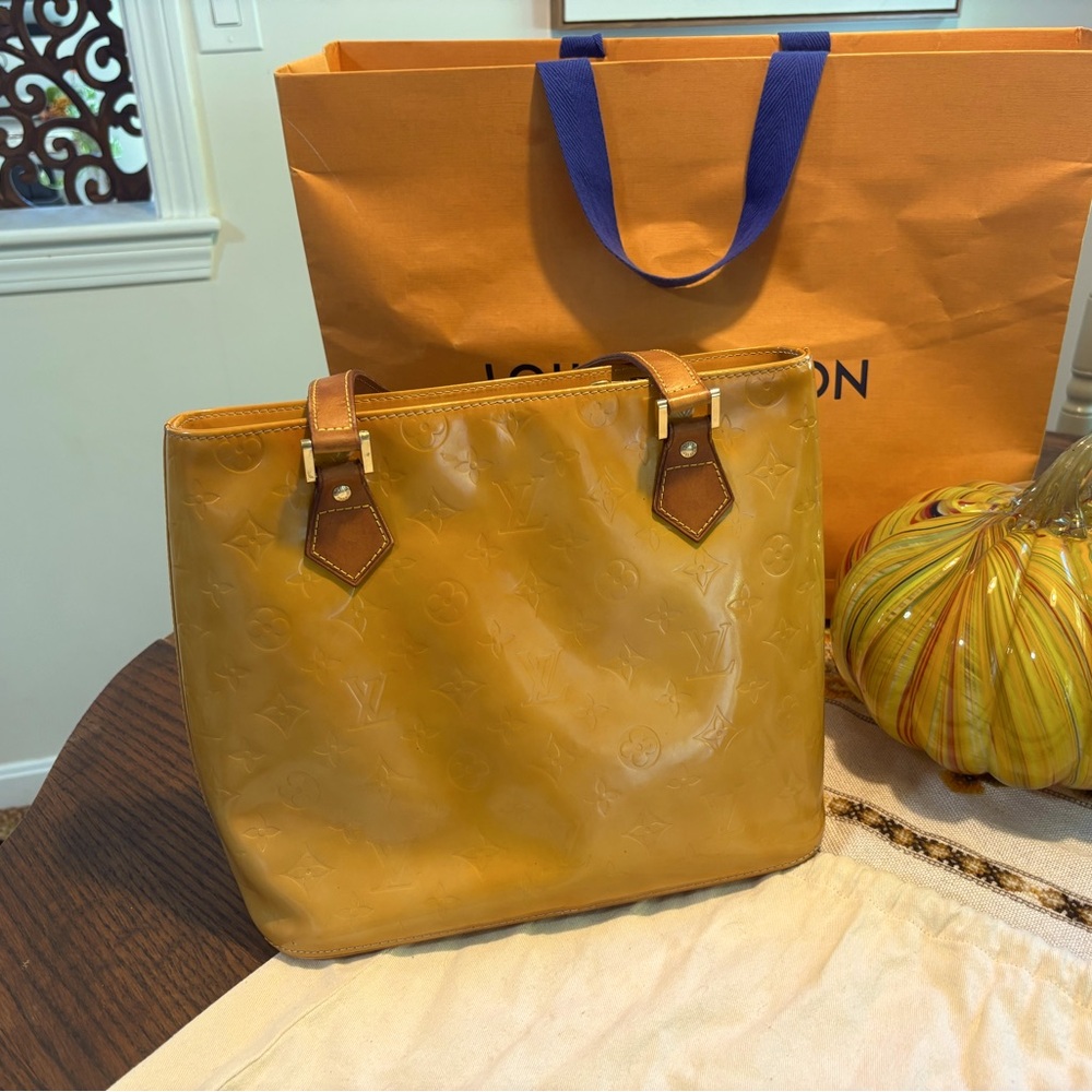 Louis Vuitton Tan Leather Tote Bag